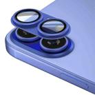 For iPhone 16 Plus Kalebol Armor Full-Coverage Metal Lens Ring Protector Film(Ultramarine) - 1