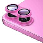 For iPhone 16 Kalebol Armor Full-Coverage Metal Lens Ring Protector Film(Pink) - 1