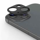 For iPhone 15 Kalebol Metal Hollow Lens Protection Ring(Black) - 1
