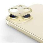 For iPhone 15 Kalebol Metal Hollow Lens Protection Ring(Yellow) - 1