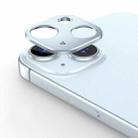 For iPhone 15 Kalebol Metal Hollow Lens Protection Ring(Blue) - 1