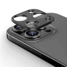 For iPhone 16 Pro Kalebol Metal Hollow Lens Protection Ring(Black) - 1