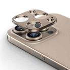 For iPhone 16 Pro Kalebol Metal Hollow Lens Protection Ring(Titanium Gold) - 1