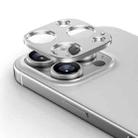 For iPhone 16 Pro Kalebol Metal Hollow Lens Protection Ring(Silver) - 1