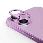 For iPhone 16 Plus Kalebol Metal Hollow Lens Protection Ring(Purple) - 1