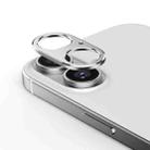 For iPhone 16 Plus Kalebol Metal Hollow Lens Protection Ring(Silver) - 1