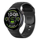 For vivo Watch 5 Reverse Buckle Silicone Watch Band(Black) - 1