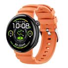 For vivo Watch 5 Solid Color Pin Buckle Sport Silicone Watch Band(Orange) - 1