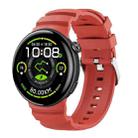 For vivo Watch 5 Solid Color Pin Buckle Sport Silicone Watch Band(Red) - 1