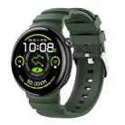For vivo Watch 5 Solid Color Pin Buckle Sport Silicone Watch Band(Green) - 1