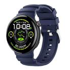 For vivo Watch 5 Solid Color Pin Buckle Sport Silicone Watch Band(Dark Blue) - 1