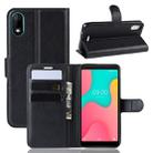 Litchi Texture Horizontal Flip Leather Case for Wiko Y60, with Wallet & Holder & Card Slots(black) - 1