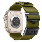 For Apple Watch 46mm / 49mm / 45mm / 44mm Kalebol Braided Nylon Sport Watch Band(Army Green) - 1