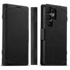 For Samsung Galaxy S25 Ultra 5G SUTENI J07 Multifunctional Horizontal Flip Magsafe Leather Phone Case(Black) - 1