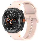 For Samsung Galaxy Watch8 40 / 44mm Stitched Solid Color Silicone Watch Band, Size:S(Pink) - 1