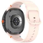 For Samsung Galaxy Watch8 40 / 44mm Stitched Solid Color Silicone Watch Band, Size:S(Pink) - 2