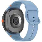 For Samsung Galaxy Watch8 40 / 44mm Stitched Solid Color Silicone Watch Band, Size:S(Blue) - 2