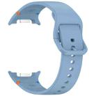 For Samsung Galaxy Watch8 40 / 44mm Stitched Solid Color Silicone Watch Band, Size:S(Blue) - 3
