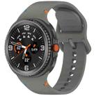 For Samsung Galaxy Watch8 40 / 44mm Stitched Solid Color Silicone Watch Band, Size:S(Army Green) - 1