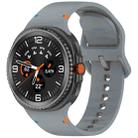 For Samsung Galaxy Watch8 40 / 44mm Stitched Solid Color Silicone Watch Band, Size:S(Space Grey) - 1