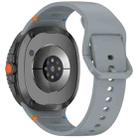 For Samsung Galaxy Watch8 40 / 44mm Stitched Solid Color Silicone Watch Band, Size:S(Space Grey) - 2