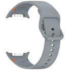 For Samsung Galaxy Watch8 40 / 44mm Stitched Solid Color Silicone Watch Band, Size:S(Space Grey) - 3