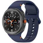 For Samsung Galaxy Watch8 40 / 44mm Stitched Solid Color Silicone Watch Band, Size:S(Midnight Blue) - 1