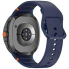 For Samsung Galaxy Watch8 40 / 44mm Stitched Solid Color Silicone Watch Band, Size:S(Midnight Blue) - 2