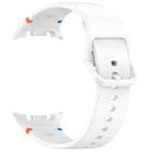 For Samsung Galaxy Watch8 40 / 44mm Stitched Solid Color Silicone Watch Band, Size:M(White) - 3