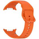 For Samsung Galaxy Watch8 40 / 44mm Stitched Solid Color Silicone Watch Band, Size:M(Orange) - 3