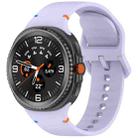 For Samsung Galaxy Watch8 40 / 44mm Stitched Solid Color Silicone Watch Band, Size:M(Purple) - 1