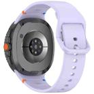 For Samsung Galaxy Watch8 40 / 44mm Stitched Solid Color Silicone Watch Band, Size:M(Purple) - 2