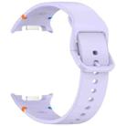 For Samsung Galaxy Watch8 40 / 44mm Stitched Solid Color Silicone Watch Band, Size:M(Purple) - 3