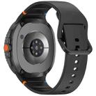 For Samsung Galaxy Watch8 40 / 44mm Stitched Solid Color Silicone Watch Band, Size:M(Black) - 2