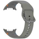 For Samsung Galaxy Watch8 40 / 44mm Stitched Solid Color Silicone Watch Band, Size:M(Army Green) - 3