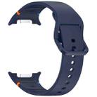 For Samsung Galaxy Watch8 40 / 44mm Stitched Solid Color Silicone Watch Band, Size:M(Midnight Blue) - 3