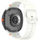 For Samsung Galaxy Watch8 40 / 44mm Stitched Solid Color Silicone Watch Band, Size:M(Starlight) - 2
