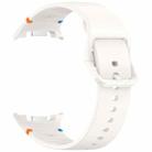 For Samsung Galaxy Watch8 40 / 44mm Stitched Solid Color Silicone Watch Band, Size:M(Starlight) - 3