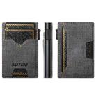 The Suteni denim double-sided card slot button automatically ejects the card box(Black) - 1
