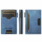 The Suteni denim double-sided card slot button automatically ejects the card box(Blue) - 1