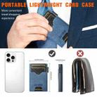 The Suteni denim double-sided card slot button automatically ejects the card box(Blue) - 3