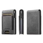 The Suteni denim pattern button automatically pops out the elastic band card box(Black) - 1