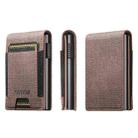 The Suteni denim pattern button automatically pops out the elastic band card box(Brown) - 1