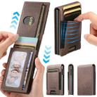 The Suteni denim pattern button automatically pops out the elastic band card box(Brown) - 2