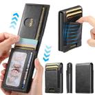 The Suteni oil wax pattern button automatically pops out the elastic band card box(Black) - 2