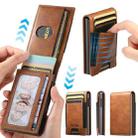 The Suteni oil wax pattern button automatically pops out the elastic band card box(Brown) - 2