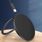 Ring Bracket Magnetic Wireless Fast Charger 15W Aluminum Alloy Stand(Black) - 1