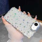For iPhone 16e Rhinestone Glitter TPU 4-corners Anti-fall Phone Case(Transparent Stars) - 1