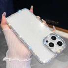 For iPhone 16 Pro Max Rhinestone Glitter TPU 4-corners Anti-fall Phone Case(White) - 1