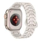 For Apple Watch 46mm / 49mm / 45mm / 44mm Steel Dragon Scale Magnetic Silicone Watch Band(Starlight Color) - 2
